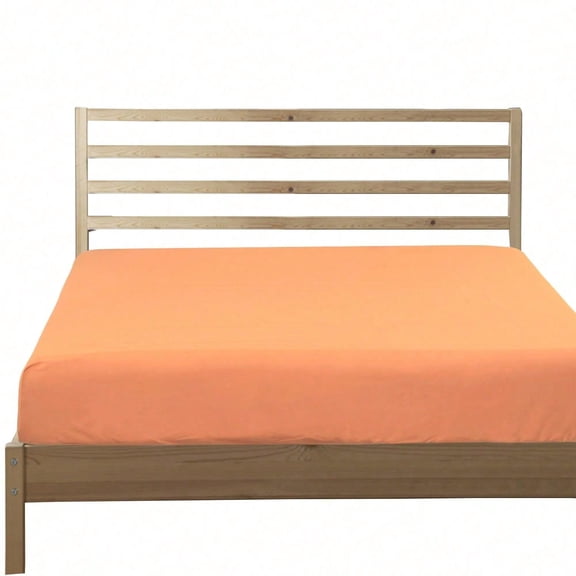 Deep Pocket Microfiber Fitted Sheet – Pale Orange, Fade And Stain Resistant