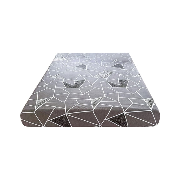 Deep Pocket Twin Fitted Sheet Only - Modern Print Soft Bed Sheet, Wrinkle-Resistant & Breathable (59.06x78.74in)