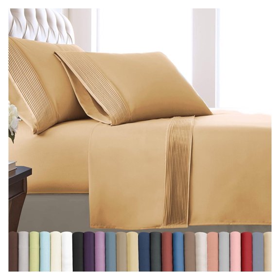 Deep Pocket Twin XL Sheet Set with 21" Deep Twin XL Fitted Sheet, with 1 Pillow Case Standard Size | Hotel Luxury Quality | Easy Care, No-Shrink Microfiber Sheets |