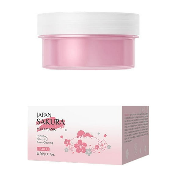 Deep Pore Cleansing Mud Mask for Face and Body,Spa Quality Pore Reducer for Acne,Blackheads & Oily Skin,Natural Skincare for Women,Men,Tightens Skin for A Healthier Complexion (Japan Sakura)