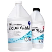 Superclear Liquid Glass Deep Pour Epoxy Resin 1.5 Gallons Kit, 2-4 Inch Clear Casting Resin for River Tables, Live Edge Wood, Large Molds, Food Safe, Zero VOC, Bubble Free