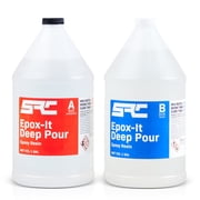 SRC Epox-It Deep Pour Epoxy Casting Resin Kit, 2 Gallon Crystal Clear Epoxy Resin, 1:1 Mix Ratio, Up to 2” Deep, for Casting Art, River Tables, Live Edge Wood, Bar Top, Tabletop