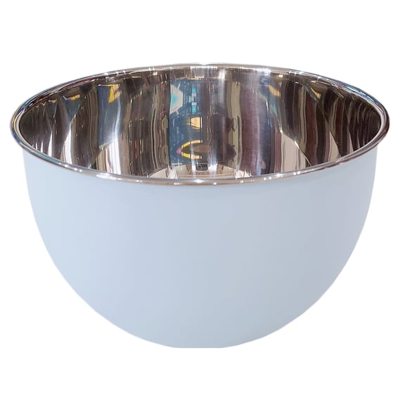 Deep Professional Stainless Steel Mixing Bowl Salad Bowl For Serving Mixing Cooking Baking - Cream Blue (8.7" Diameter, 3-Quart)