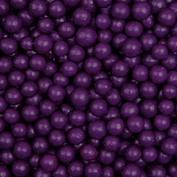 Krazy Sprinkles - Edible Deep Purple 4mm Beads - Refined Cake Decor, 1/2 Cup