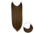 thumbnail image 1 of Deep Purple Hair Extensions Natural Hair Extensions Long Soft Silky Straight 22 inch 4.4 Oz Elasticity Hidden Wire Headband for Women Girl Party Heat Resistant Fiber Synthetic Hairpiece No Clip, 1 of 8