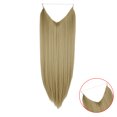 thumbnail image 1 of Deep Purple Hair Extensions Natural Hair Extensions Long Soft Silky Straight 22 inch 4.4 Oz Elasticity Hidden Wire Headband for Women Girl Party Heat Resistant Fiber Synthetic Hairpiece No Clip, 1 of 8