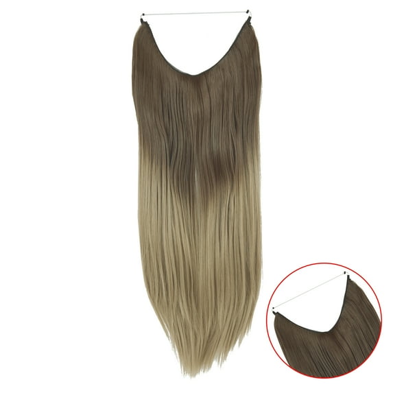 Deep Purple Hair Extensions Natural Hair Extensions Long Soft Silky Straight 22 inch 4.4 Oz Elasticity Hidden Wire Headband for Women Girl Party Heat Resistant Fiber Synthetic Hairpiece No Clip