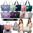 thumbnail image 1 of Deep Purple Large Utility Tote Bag, Waterproof Lightweight Travel Bag, Spacious Weekender Duffel Tote for Overnight Trip Gym Vacation, 1 Pack, 1 of 6