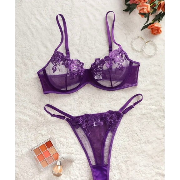 Deep Purple Lingerie Set