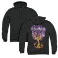 thumbnail image 1 of Deep Purple/Phoenix Rising (Back Print) Adult Zipper Hoodie Sweatshirt Black, 1 of 3