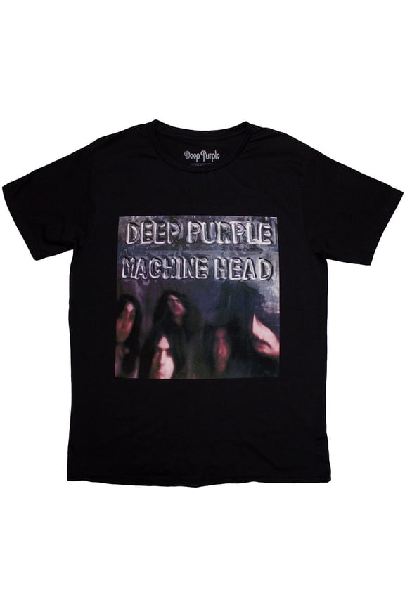 Deep Purple Unisex T-Shirt Machine Head Album Cover (Black) (X-Large)