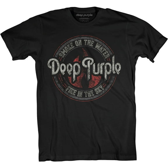 Deep Purple Unisex T-Shirt Smoke Circle (Small)