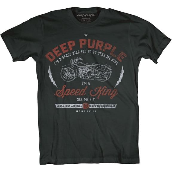 Deep Purple Unisex T-Shirt Speed King (Large)