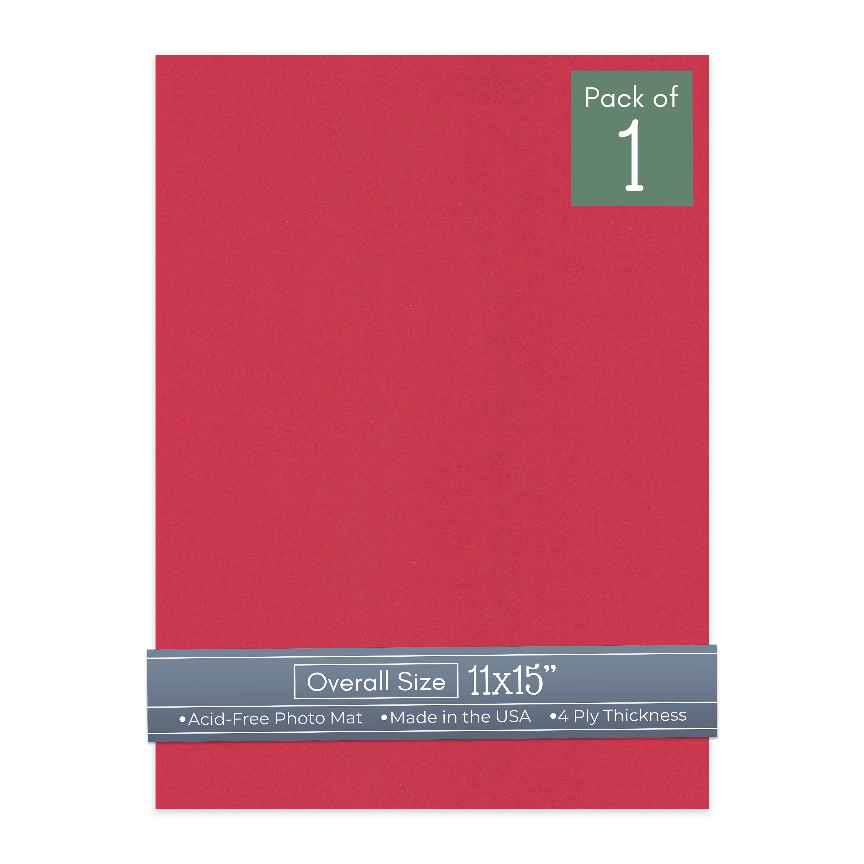 Deep Red 11x15 Uncut Art Mat Board - No Opening - 1 Mat - Walmart.com