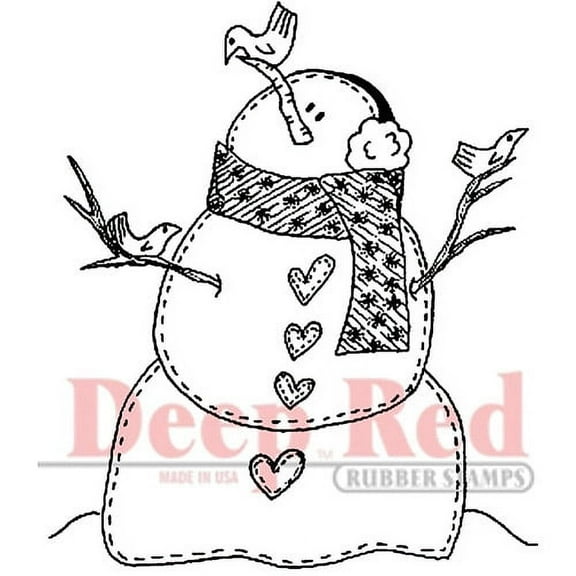 Deep Red 2" x 2" Cling Stamp
