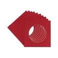 thumbnail image 1 of Deep Red Acid Free 7x7 Cirlce Picture Frame Mat with White Core Bevel Cut for 5x5 Pictures - Fits, 1 of 3