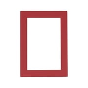 Deep Red Acid Free 8x10 Picture Frame Mats with White Core Bevel Cut for 6x8 Pictures - Fits 8x10