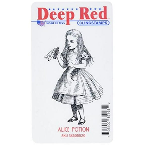 Deep Red Cling Stamp 2.25"X3.5"-Alice Potion