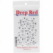 Deep Red Cling Stamp 3.2"X2.2"-Water Droplets Background