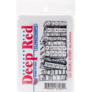 Deep Red Cling Stamp 3"X4"-Old Books Border