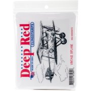 Deep Red Cling Stamp 4"X5"-Vintage Biplane