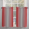 thumbnail image 1 of Deep Red Gray Ombre Window Short Curtains 54 Inch Length, Christmas Red Gradient Rod Pocket Kitchen Window Treatments Drapes for Bedroom, Cafe, Living Room, 2 Panels, 42 W x 54 L, 1 of 5