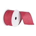 thumbnail image 1 of Deep Red Mesh Silver Ribbon, 4 in. x 10 yard, 1 of 1