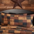 thumbnail image 1 of VHC Brands Patriotic Patch King Sham 21x37 Country Patchwork Design, Deep Red and Navy, 1 of 5