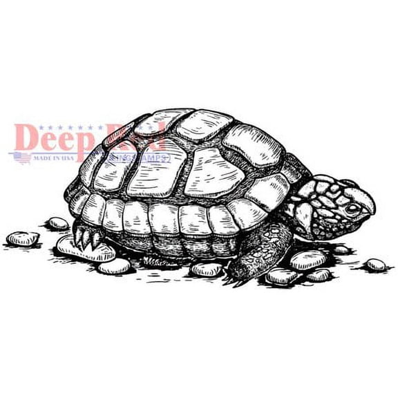 Deep Red Stamps 3X405600 Deep Red Cling Stamp 3.2"X1.5" - Tortoise