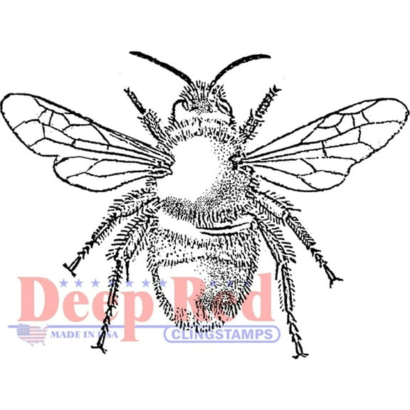 Deep Red Stamps 3X405606 Deep Red Cling Stamp 2.1"X1.7"-Bumblebee