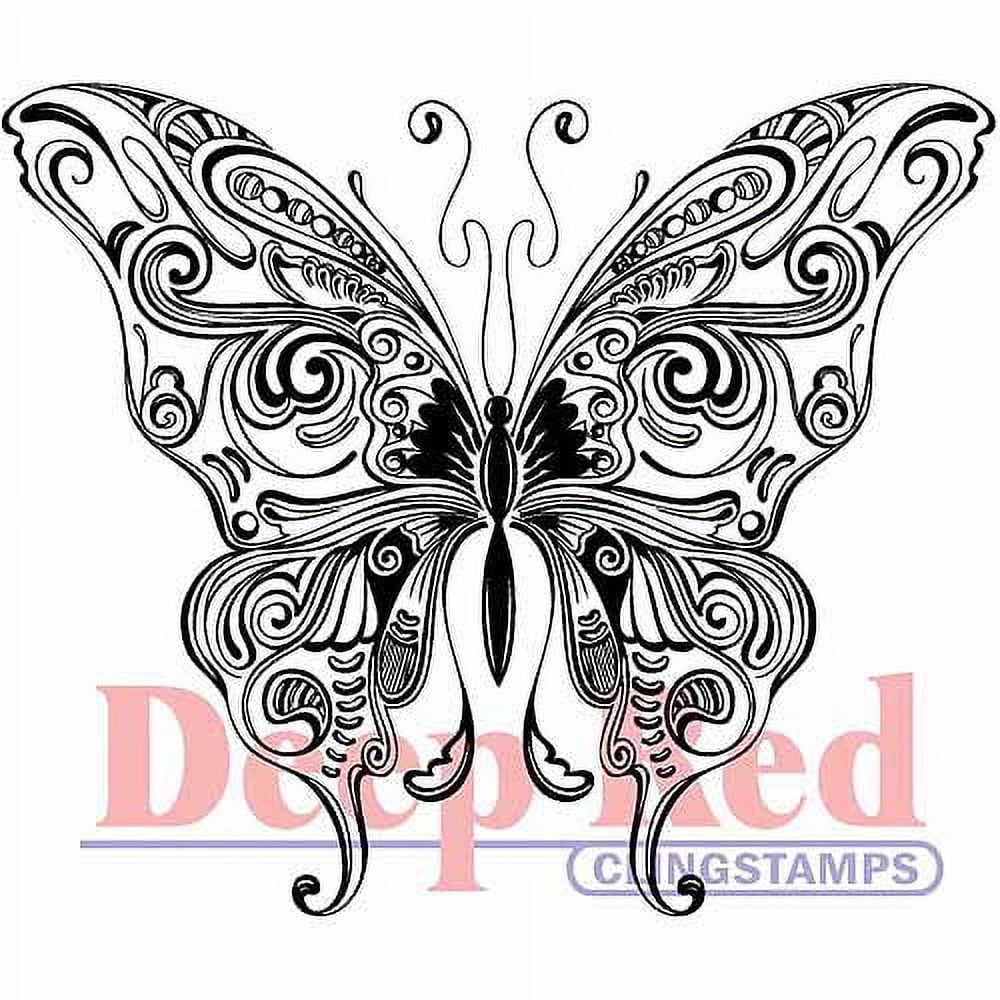 Deep Red Stamps Noel Elf Rubber Cling Stamp 3 X 3.1 Inches