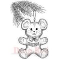 thumbnail image 1 of Deep Red Stamps Christmas Bear Rubber Cling Stamp 2 x 3 inches., 1 of 4