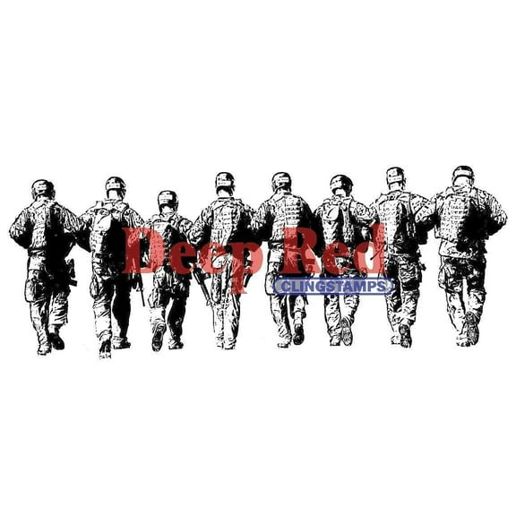 Deep Red Stamps Deep Red Cling Stamp - Band of Soldiers