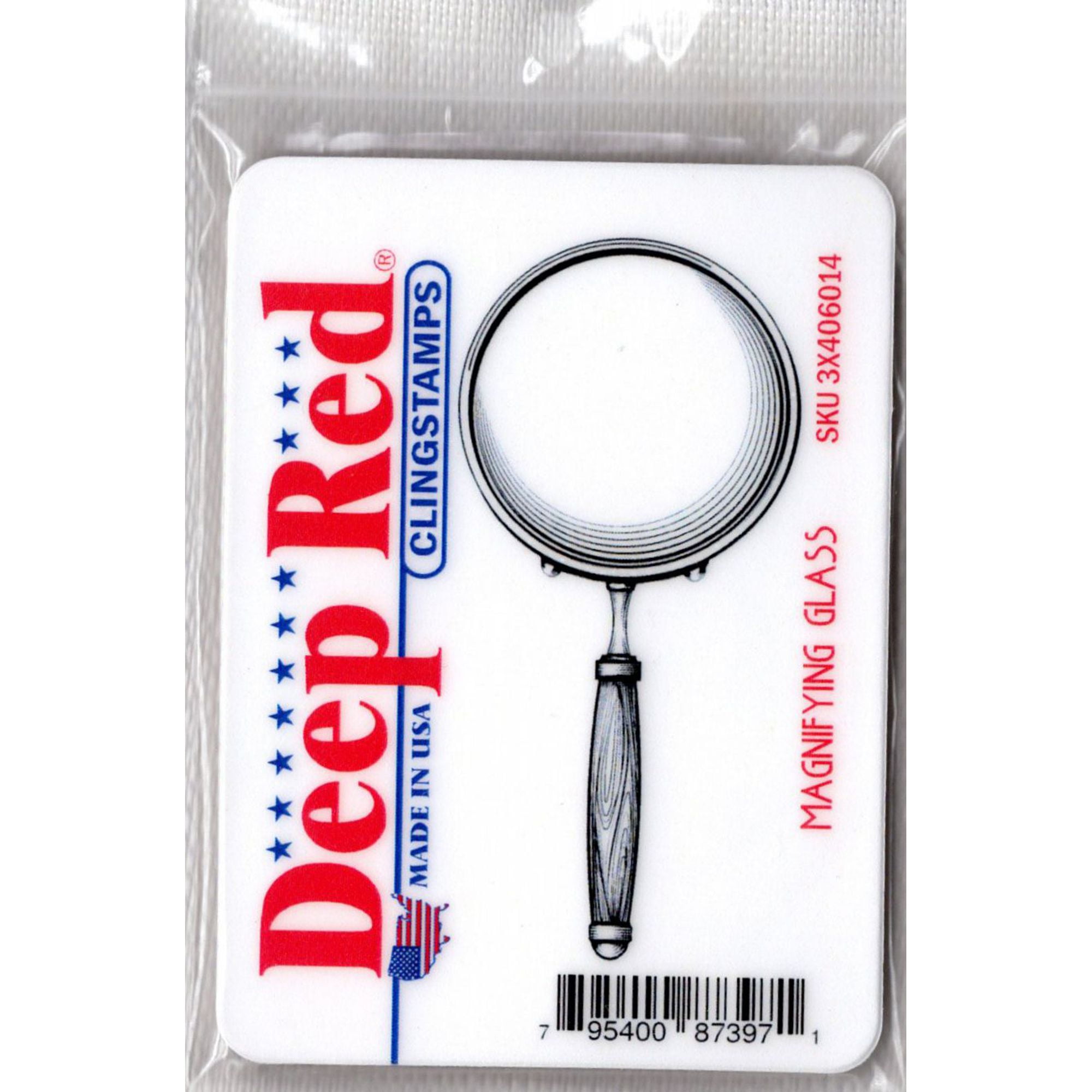 Deep Red Stamps Magnifying Glass Rubber Cling Stamp - Walmart.com