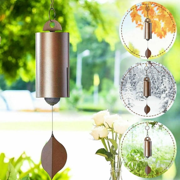 Deep Resonance Serenity Bell Windchime Unique Low Tone Wind Chimes Outside Copper Garden Decor