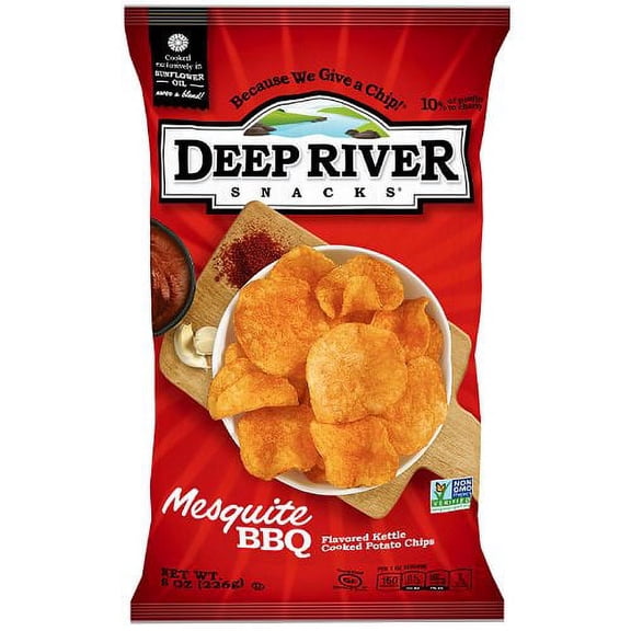 Deep River Mesquite BBQ Kettle Chips, 8oz