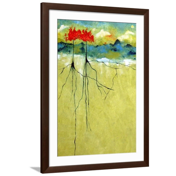 Art.com Deep Roots Art Print by Ruth Palmer, Brown Frame Wall Art, 32" x 44"