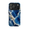 thumbnail image 1 of Deep Sapphire Blue Marble White Veins Elegant Stone Pattern Phone Case with iPhone 17 to 11 Pro Max, 1 of 2