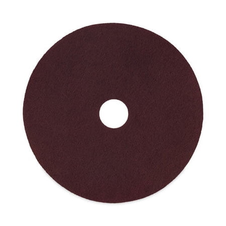 Deep Scrub Pads, 16" Diameter, Maroon, 10/Carton | Bundle of 5 Cartons