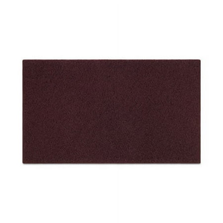 Deep Scrub Pads, 20 x 14, Maroon, 10/Carton | Bundle of 2 Cartons
