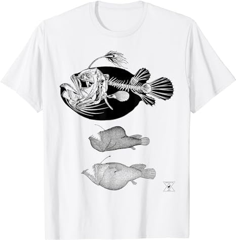 Deep Sea Angler Fish T-Shirt | Oceanography Bioluminescence - Walmart.com