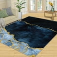 thumbnail image 1 of Deep Sea Blue Rug, Dreamlike Marble Rugs for Bedroom, Washable Easy Clean Dirty Resistant Carpet for Living Room Office Outdoor Camping Rug Apartment 3x5ft, 1 of 6