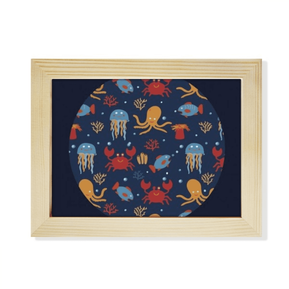 Deep Sea Cuttlefish Jellyfish Crab Desktop Photo Frame Picture Art ...