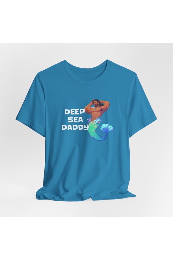 Deep Sea Daddy Merman T-Shirt | Mermaid Ocean Tee | Short Sleeve Unisex Top