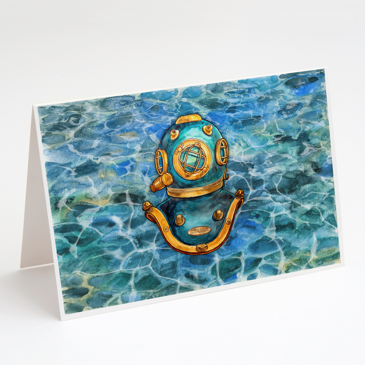 Deep Sea Diving Helmet Greeting Cards and Envelopes Pack of 8 - Walmart.com