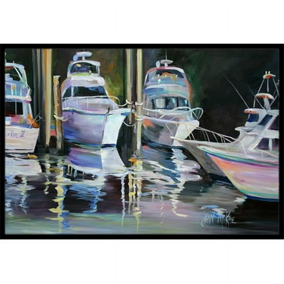Deep Sea Fishing Boats Indoor & Outdoor Mat, 18 x 27 in.