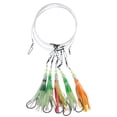 thumbnail image 1 of Deep Sea Fishing Rig with Glow Squid Lure Trolling Bottom Rig Surf Fishing Deep Drop Rig for Stripers Halibut Offshore (Style C,9l0 Hook), 1 of 6