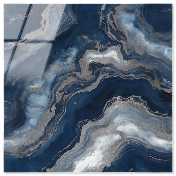 Deep Sea Geode I Acrylic Geode Wall Art by Art Remedy, Ready to Hang, 12 x 12