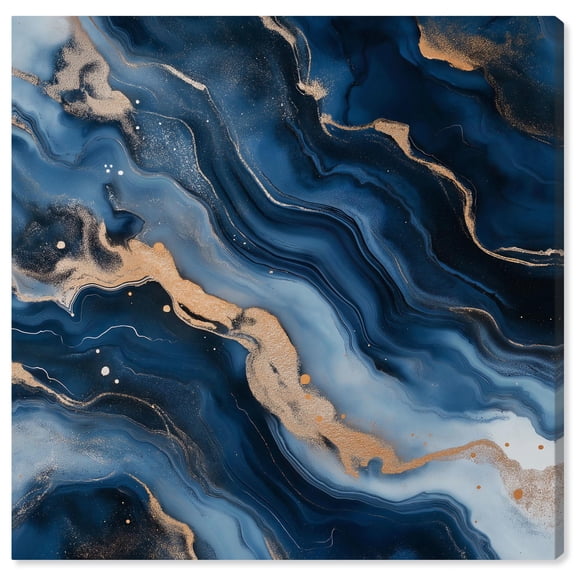 Deep Sea Geode II Canvas Geode Wall Art by Art Remedy, Gallery Wrapped, 12 x 12