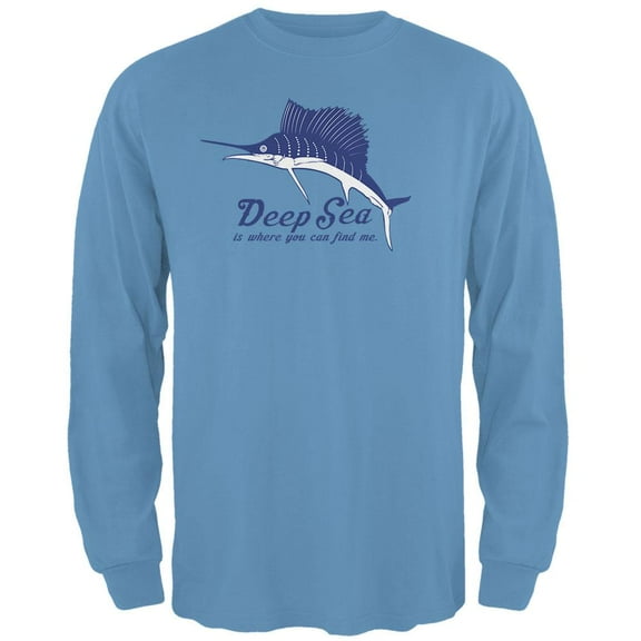 Deep Sea Marlin Mens Long Sleeve T Shirt